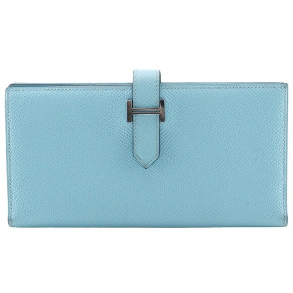 HERMES Blue Bean Wallet - Picture 1 of 15